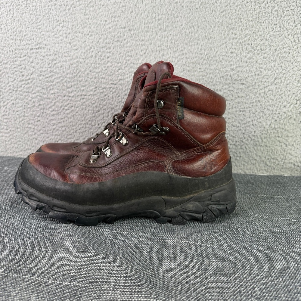 Chippewa Hiking Boots Mens 10.5M Brown Leather Waterproof Vibram Sportility‎